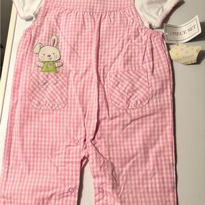 Nursery Rhyme Baby Pink And White Checkered 2- Piece, Snap Bottoms,  0-3 Months